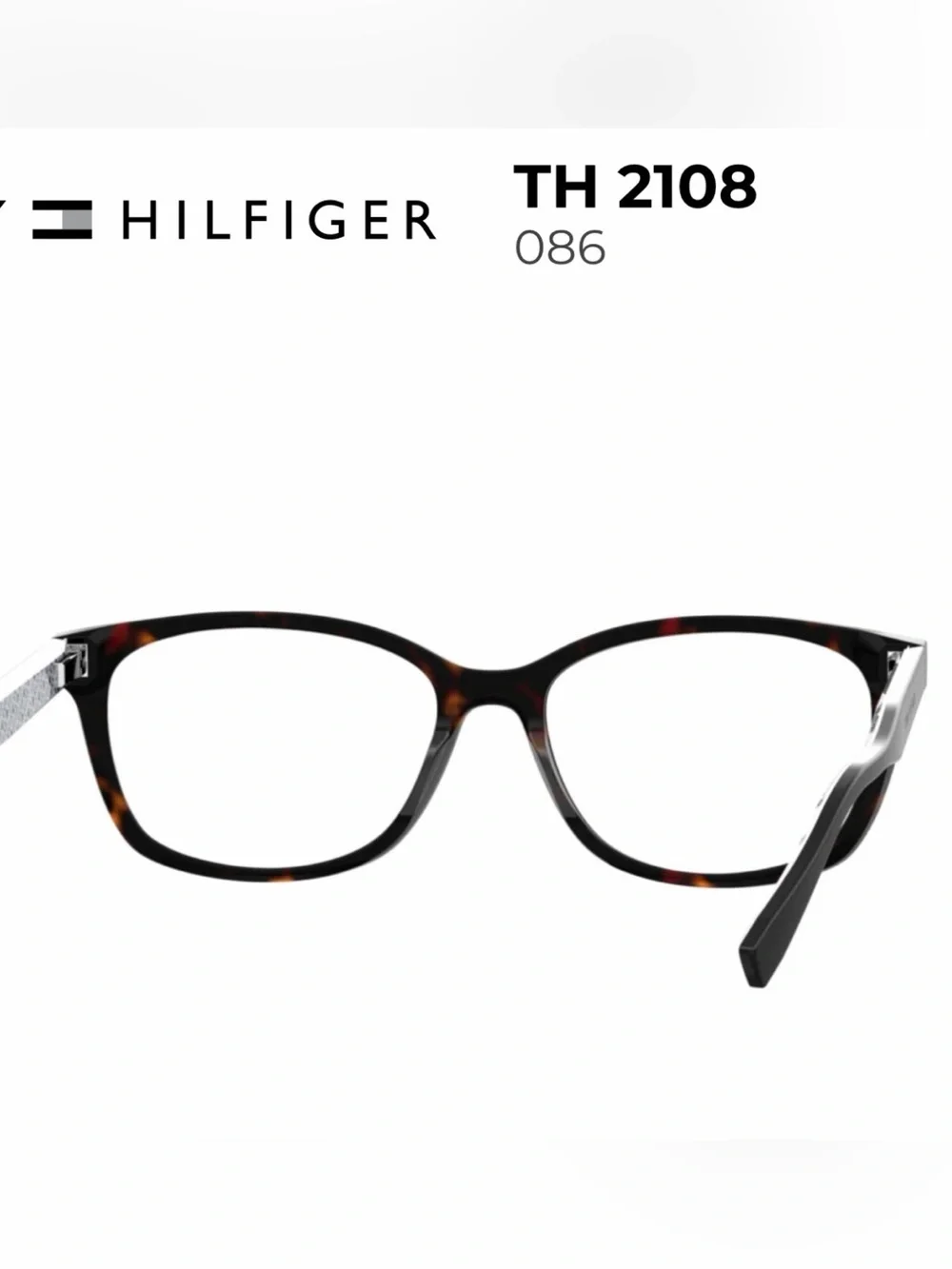 Tommy Hilfiger Tortoiseshell Frames with case and cleaning cloth .TH 2108